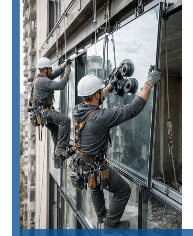 Витражное остекление фасадов и лоджий в Муре под ключ