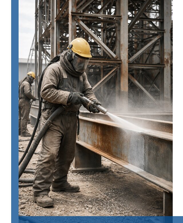 Пескоструйная очистка металлоконструкций в Муре промышленная