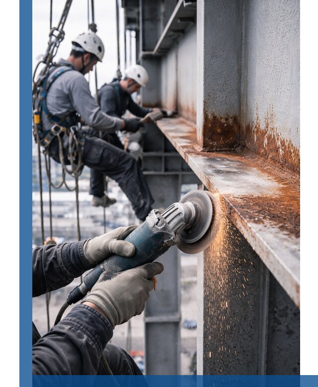 Зачистка металла от ржавчины и подготовка поверхностей в Муре