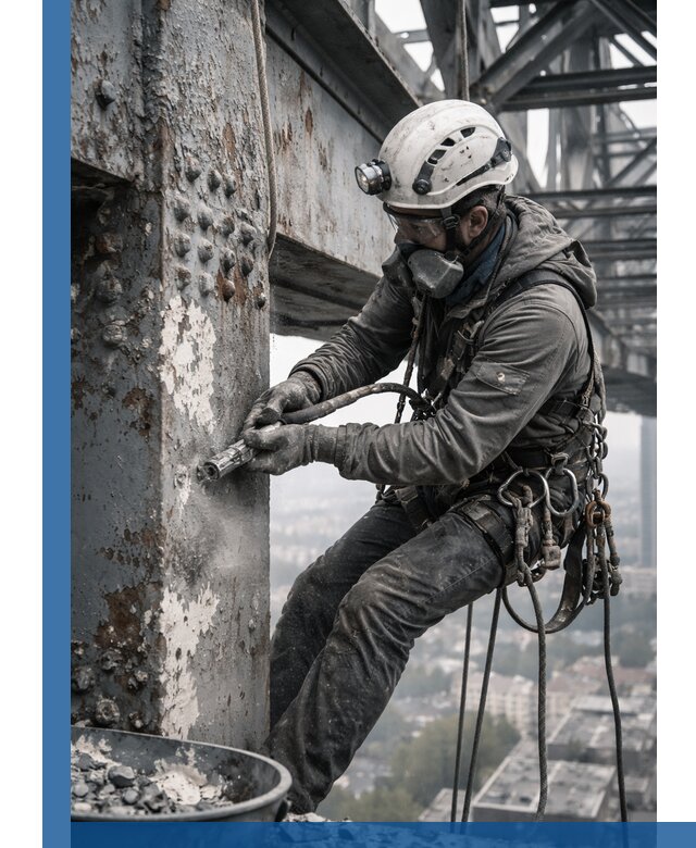 Удаление старой краски с металлических конструкций в Муре