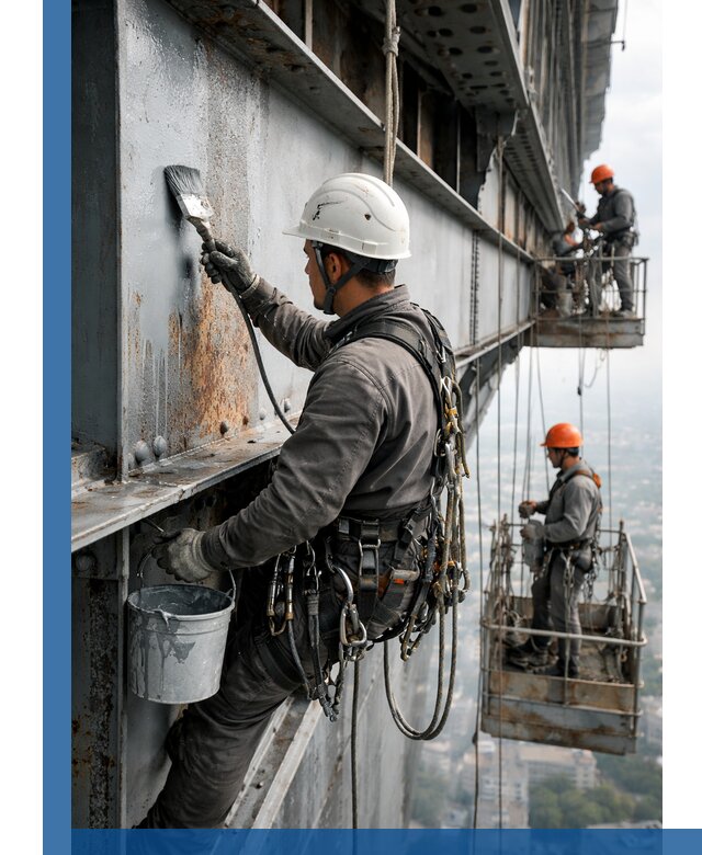 Покраска металлоконструкций на высоте в Муре профессионально