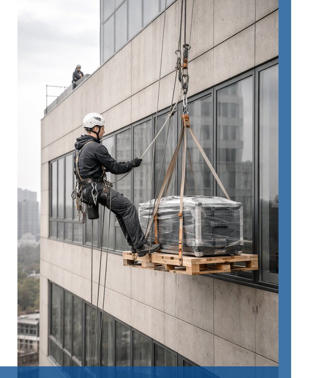 Спуск груза по фасаду в Муре от 3574 р. | ВЫСОТНИК-Мум