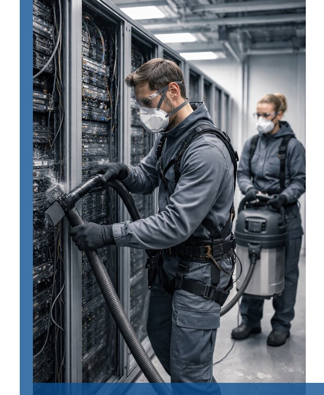 Обеспыливание серверной комнаты в Муре, профессиональная очистка