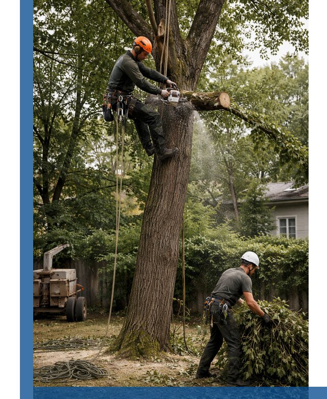 Кронирование деревьев в Муре, безопасная высотная обрезка