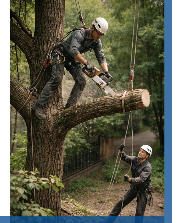 Спил деревьев альпинистами в Муре от 8168 р. | ВЫСОТНИК-Мум