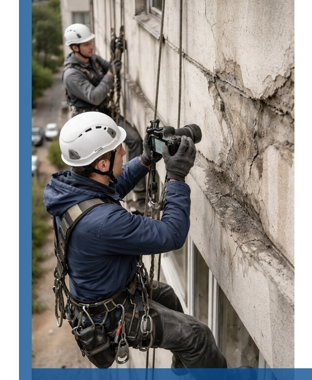 Фотофиксация дефектов фасада с высотной съемкой в Муре